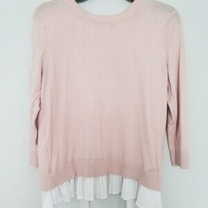 Calvin Klein Overlapping Split Back Detail with Silk Lining Sweater